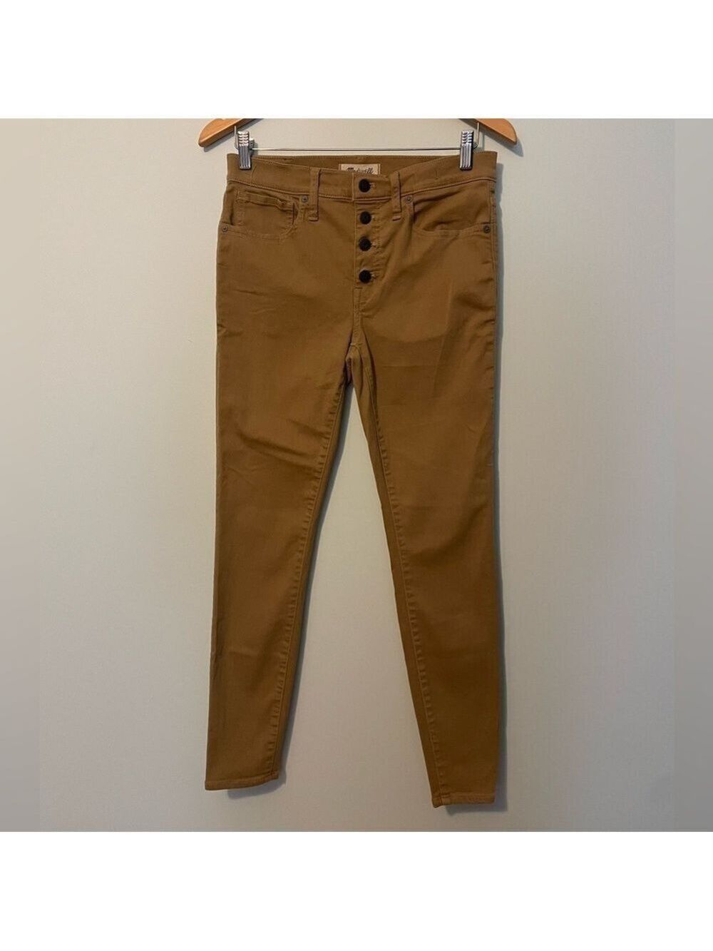Madewell 9" Mid Rise Button Front Skinny Pants Size 27